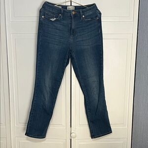 Dark Blue Women’s High Rise Straight-Leg Jeans